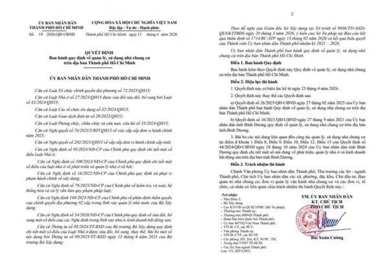 Thống nhất quản l&yacute; chung cư sau s&aacute;p nhập: Bước đi chiến lược của TP HCM