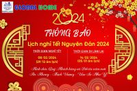 THÔNG BÁO NGHỈ TẾT NGUYÊN ĐÁN 2024